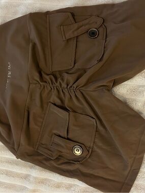 Women’s Pchee Bum Scrunch Butt Pocket Shorts in Dark Brown